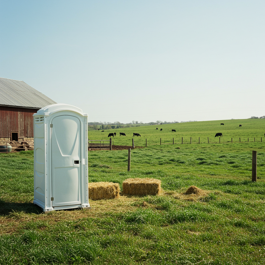 white portapotty rental
